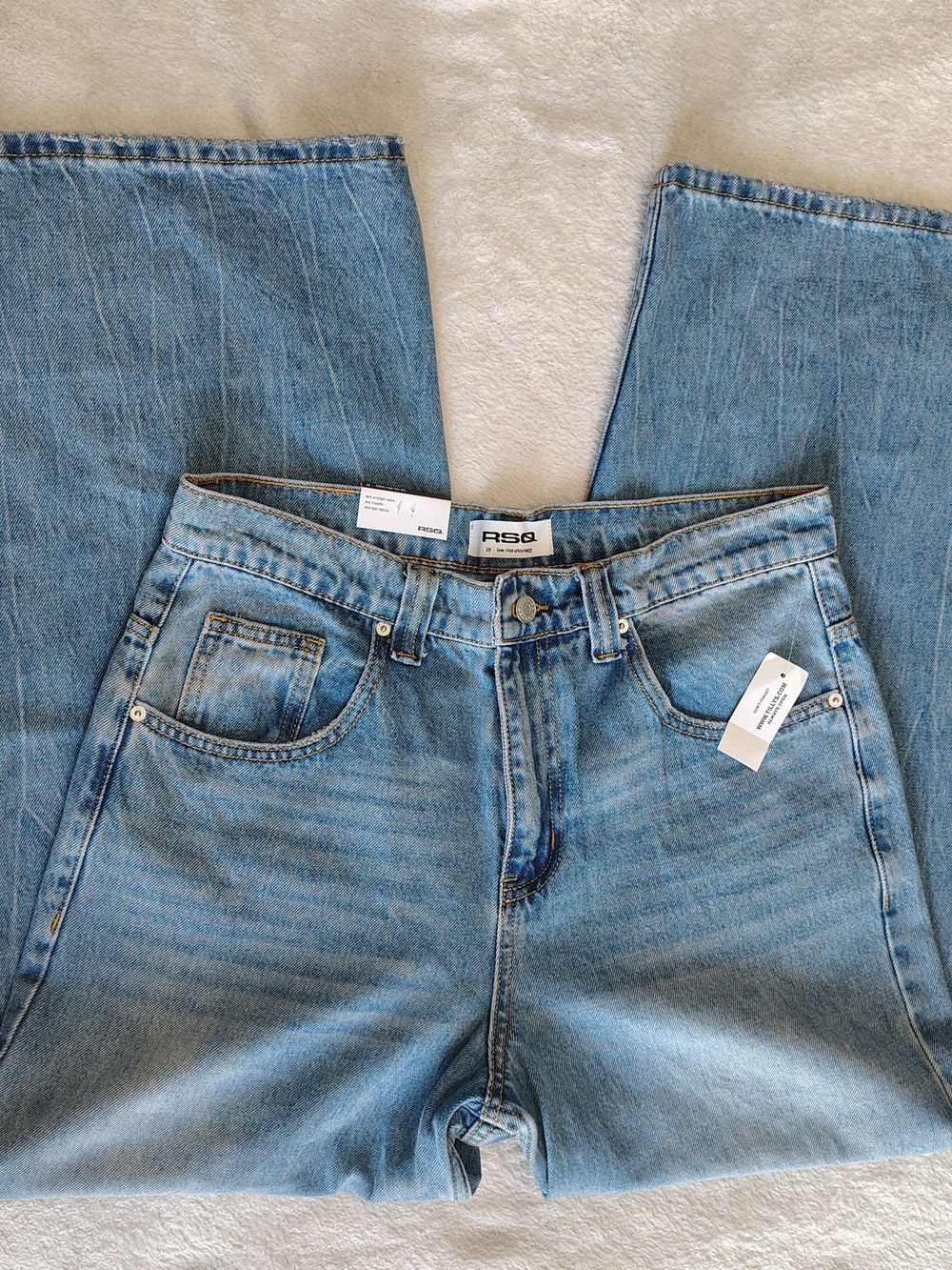 RSQ Light Blue High-Rise Straight Leg Jeans
